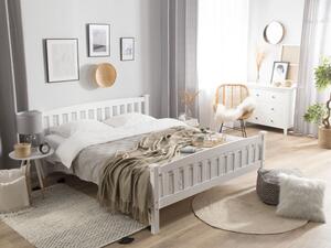 Manželská postel 160 cm GERNE (s roštem) (bílá). 1007292