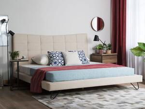 Manželská postel 160 cm LANEL (s roštem) (béžová). 1007297