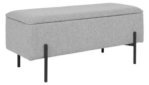 Designová lavice Maija 95 cm světle šedá
