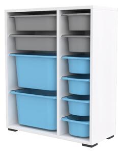 Organizér na hračky Dremonka 10 (bílá + šedá + modrá)