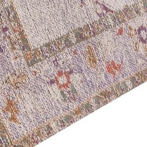 Bavlněný koberec 80 x 300 cm béžový YANOBA