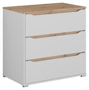 Kredenc Vicco Ruben Bílá/Řemeslný dub 80 x 76.6 cm se 3 zásuvkami, Model 62886