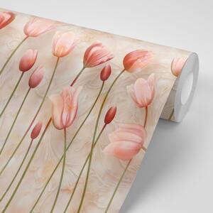 Samolepící tapeta starorůžové tulipány