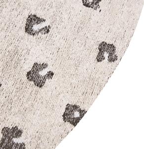 Kulatý bavlněný koberec ⌀ 140 cm béžový AFIS