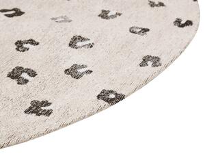 Kulatý bavlněný koberec ⌀ 140 cm béžový AFIS