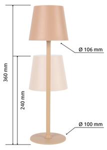 Globo 58438S - LED Stmívatelná dotyková venkovní lampa VANNIE LED/3W/3,7V IP44