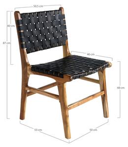 Designová jídelní židle Jamison černá kůže