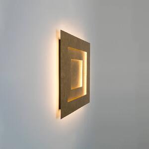 LED nástěnné světlo Masaccio Quadrato, zlatá