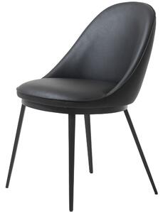 Designová jídelní židle Danika černá ekokůže