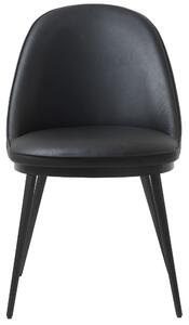 Designová jídelní židle Danika černá ekokůže