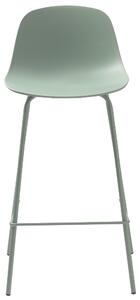 Designová barová židle Jensen matná zelená