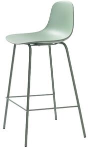 Designová barová židle Jensen matná zelená