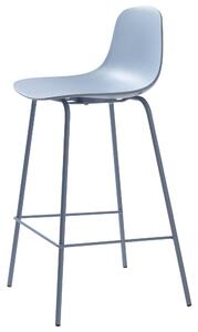 Designová barová židle Jensen matná modrá