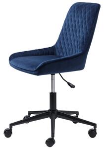 Designová kancelářská židle Dana modrý samet
