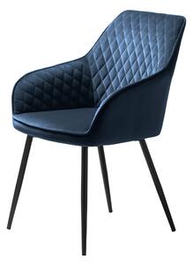 Designová židle Dana modrý samet