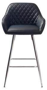 Designová barová židle Dana černá ekokůže