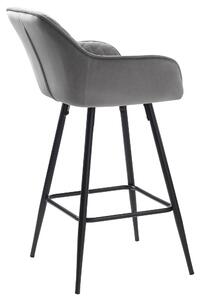 Designová barová židle Dana šedý samet