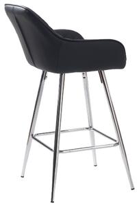 Designová barová židle Dana černá ekokůže