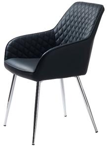 Designová židle Dana černá ekokůže
