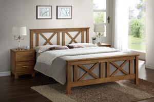 RANGER dřevěná manželská postel 180, teak
