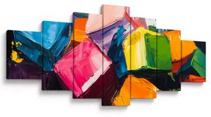 Obraz - Barevné krychle (210x100 cm)