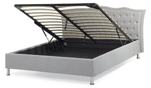 Manželská postel 160 cm MATH (s roštem a úl. prostorem) (šedá). 1007360