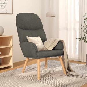 Relaxační křeslo světle šedé textil 340990