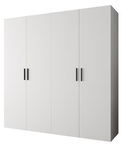 Šatní skříň 200 cm Borry 1 (bílá + černá)