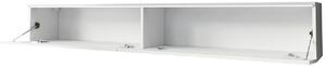 TV stolek Lancome, 180, bílá/bílý lesk s LED osvětlením