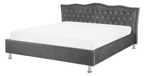 Manželská postel 180 cm MATH (s roštem) (tmavě šedá). 1007366