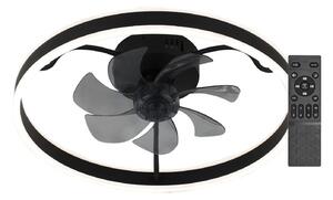 Rabalux SMART Černé stropní LED svítidlo s ventilátorem Fanfy 500mm 40W CCT s DO 71337