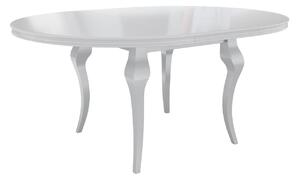 Rozkládací kulatý stůl Draxler 120, bílý lesk