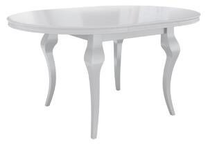 Rozkládací kulatý stůl Draxler, bílý lesk