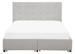 Manželská postel 140 cm ROLLA (s roštem a úl. prostorem) (světle šedá). 1007485