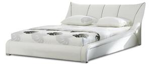 Manželská postel 180 cm NICE (s roštem) (bílá). 1007392