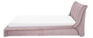 Manželská postel 160 cm NICE (s roštem) (růžová sametová). 1007393
