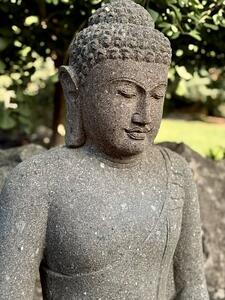 Ručně tesaná socha Buddha ze sopečného kamene 80 - 150 cm