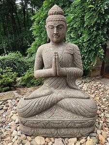 Ručně tesaná socha Buddha ze sopečného kamene 80 - 150 cm