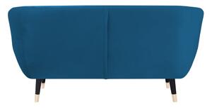 Modrá pohovka s černými nohami Mazzini Sofas Amelie, 158 cm