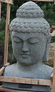 Buddha hlava, tesaný