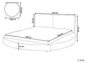 Manželská postel 180 cm LOMA (s roštem) (bílá). 1007303