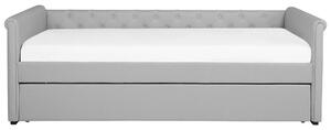 Rozkládací postel 80 cm LISABON (s roštem) (světle šedá). 1022716