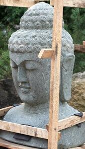 Buddha hlava, tesaný