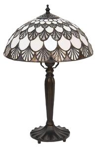Stolní lampa 5998 vzor mušlí, styl Tiffany