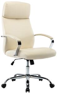 Kancelářská židle Caistor - umělá kůže | krémová