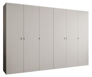 Šatní skříň 300 cm Parna 1 (kašmír + stříbrná)
