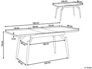 Jídelní stůl BARASSA (tmavé dřevo) (pro 6 osob). 1023307