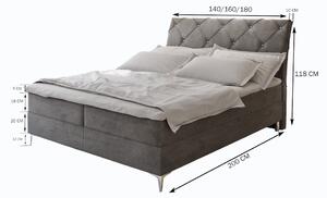 Čalouněná postel boxspring MACON, 140x200, aston 12