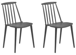 Set dvou černých jídelních židlí VENTNOR