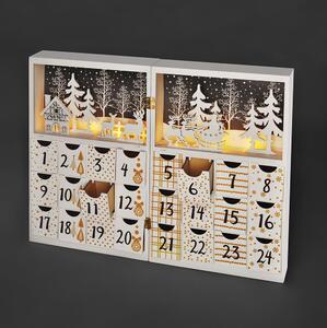 Solight 1V244 - LED Adventní kalendář LED/2xAAA dřevo SL1353